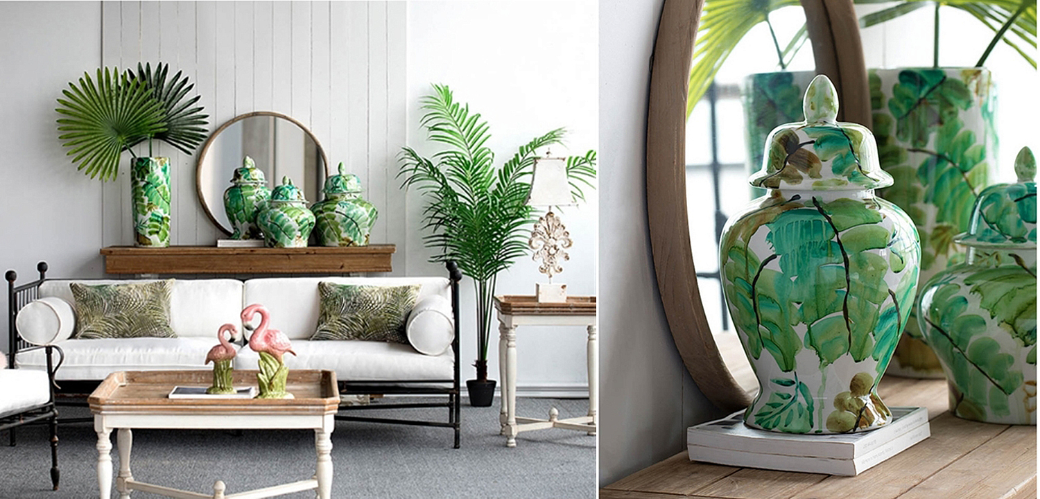 Ваза Vase Green Leaves 43 Ваза Vase Green Leaves 43 - Loft-Concept в Ульяновске