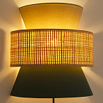 Бра с плетеным декором Bonnie Wicker Green Wall Lamp варинант исполнения - 2 | Loft Concept в Ульяновске