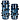 Ваза Molecule Vase Glass Blue Spheres