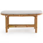 Скамья из ротанга с подушкой Manlio Rattan Bench варинант исполнения - 2 | Loft Concept в Ульяновске