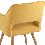 Стул в рогожке желтого цвета NEASAN STOOL варинант исполнения - 6 | Loft Concept в Ульяновске