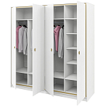 Шкаф белый четырёхдверный для одежды Antique Order варинант исполнения - 3 | Loft Concept в Ульяновске