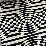 Мебельная ткань Жаккард черно-белый принт 145 см T3-78 варинант исполнения - 1 | Loft Concept в Ульяновске