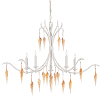 Люстра белая фактурная с подвесками из ракушек Study of Grace варинант исполнения - 2 | Loft Concept в Ульяновске