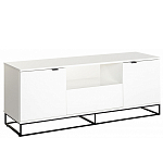 ТВ-тумба белая с  2-мя дверцами и ящиком Strict Lines варинант исполнения - 1 | Loft Concept в Ульяновске