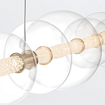 Подвесной светильник линейный с прозрачными стеклянными шарами разного диаметра Eurofase варинант исполнения - 15 | Loft Concept в Ульяновске