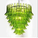 Люстра из семи ярусов зеленого стекла Independence варинант исполнения - 8 | Loft Concept в Ульяновске