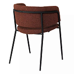 Стул полукруглый мягкий с буклированной обивкой Chair with Boucle Upholstery варинант исполнения - 7 | Loft Concept в Ульяновске