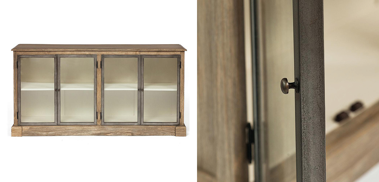 Комод Provence Jacob Chest of Drawers glass doors Комод Provence Jacob Chest of Drawers glass doors - Loft-Concept в Ульяновске