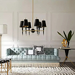 Дизайнерский журнальный столик с круглой столешницей на золотых ножках Risenbix варинант исполнения - 2 | Loft Concept в Ульяновске