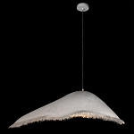 Подвесной светильник с асимметричным волнообразным абажуром и фактурной бахромой по краю Tactile Line варинант исполнения - 13 | Loft Concept в Ульяновске