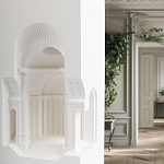 Встраиваемый в стену гипсовый светильник под покраску с арками и рельефными колоннами Antiquity Athena варинант исполнения - 10 | Loft Concept в Ульяновске