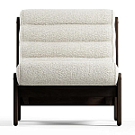 Кресло с деревянным каркасом и обивкой из белой ткани букле Medieval Furniture варинант исполнения - 3 | Loft Concept в Ульяновске