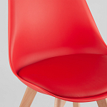 Стул с основой из пластика и мягким сиденьем Arvika Red варинант исполнения - 7 | Loft Concept в Ульяновске