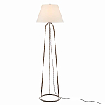 Торшер с конусовидным тканевым абажуром и фактурным каркасом Industrial Profile варинант исполнения - 1 | Loft Concept в Ульяновске