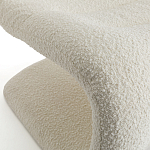 Кресло изогнутое с обивкой из ткани букле Smooth Bend Boucle Chair варинант исполнения - 5 | Loft Concept в Ульяновске