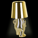 Настольная лампа фигурная золотого цвета с гладким абажуром Высота 19 см Sophia варинант исполнения - 7 | Loft Concept в Ульяновске