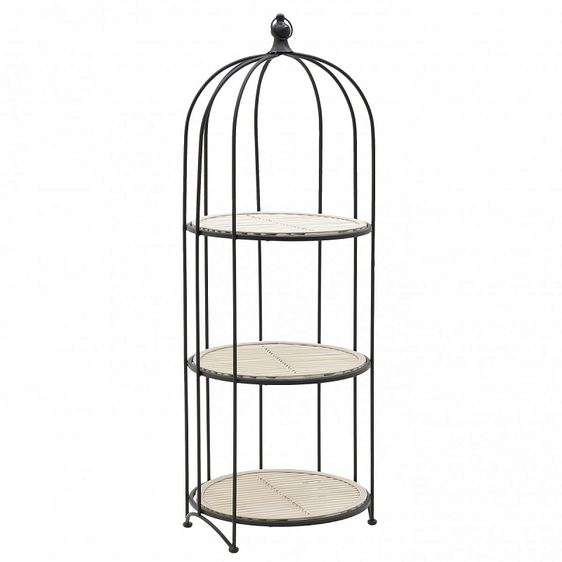 Стеллаж Cage Rack Circle Черный Бежевый Стеллаж Cage Rack Circle Черный Бежевый в Ульяновске | Loft Concept