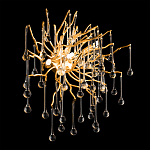 Бра с лучеобразным основанием и подвесками из прозрачного стекла в виде длинных капель Droplet Chandelier варинант исполнения - 4 | Loft Concept в Ульяновске