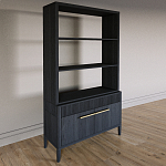 Стеллаж Primo с ящиками Черный дуб  варинант исполнения - 2 | Loft Concept в Ульяновске