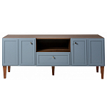 ТВ-тумба серая из массива бука с 2-мя дверками и ящиком Wenge Light варинант исполнения - 2 | Loft Concept в Ульяновске