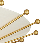 Потолочный светильник в форме конуса с каркасом золотого цвета и тканевым абажуром Inspiration in Light варинант исполнения - 1 | Loft Concept в Ульяновске