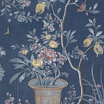 Обои ручная роспись Houghton Dark Blue варинант исполнения - 2 | Loft Concept в Ульяновске