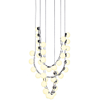 Люстра подвесная светодиодная с круглыми плафонами белого цвета PEARLS Suspension 39  варинант исполнения - 1 | Loft Concept в Ульяновске