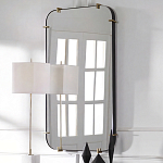 Зеркало настенное в черной металлической раме Mirror Cardinal варинант исполнения - 5 | Loft Concept в Ульяновске