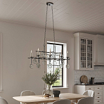 Люстра подвесная с 8-ю лампами и стеклянными круглыми подвесками Currey & Company варинант исполнения - 4 | Loft Concept в Ульяновске