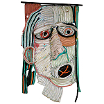 Арт-Объект плетеный из нитей большой портрет Joana Schneider  варинант исполнения - 3 | Loft Concept в Ульяновске