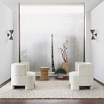 Приставной стол с отделкой из джута Juti D35 см варинант исполнения - 6 | Loft Concept в Ульяновске