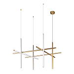 Люстра с 6-ю цилиндрическими плафонами на тонких тросах Trumpet tube варинант исполнения - 2 | Loft Concept в Ульяновске