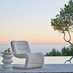 Кресло изогнутое с обивкой из ткани букле Smooth Bend Boucle Chair варинант исполнения - 6 | Loft Concept в Ульяновске