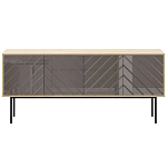 Длинная тумба с зеркальным декором Serena варинант исполнения - 7 | Loft Concept в Ульяновске