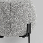 Пуф в ткани букле серого цвета Pikelet варинант исполнения - 3 | Loft Concept в Ульяновске