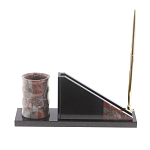 Настольный письменный набор из яшмы с часами Manager Organizer варинант исполнения - 3 | Loft Concept в Ульяновске