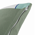 Подушка декоративная хлопковая мятного цвета с абстрактным принтом Elysian Flow Breeze варинант исполнения - 4 | Loft Concept в Ульяновске