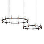 Люстра подвесная с цилиндрическими плафонами на двух круглых подвесах  Arnaut Light варинант исполнения - 1 | Loft Concept в Ульяновске