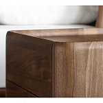 Прикроватный деревянный столик с 2-мя ящиками Moon Walnut Furniture варинант исполнения - 8 | Loft Concept в Ульяновске