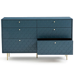 Комод с 6 выдвижными ящиками Scale Ornament Blue Chest of Drawers варинант исполнения - 3 | Loft Concept в Ульяновске