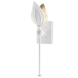 Бра белое в виде цветка White Floral Motif