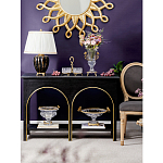 Чаша из прозрачного стекла с бронзовым ободком и фигурками бабочек Eden Garden варинант исполнения - 3 | Loft Concept в Ульяновске