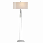 Торшер с прямоугольным тканевым абажуром на белом мраморном основании Silver Threads варинант исполнения - 4 | Loft Concept в Ульяновске