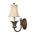 Бра с бежевым тканевым абажуром и декоративной чашей Hinkley варинант исполнения - 1 | Loft Concept в Ульяновске