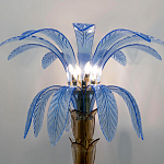 Торшер Glass Decorated Palm Floor Lamp Blue Листья Пальмы  варинант исполнения - 1 | Loft Concept в Ульяновске