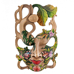 Маска деревянная резная расписная Tropical Paradise варинант исполнения - 3 | Loft Concept в Ульяновске