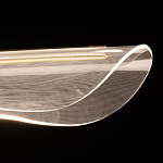 Люстра линейная с прозрачным волнообразным плафоном Wave Line варинант исполнения - 5 | Loft Concept в Ульяновске