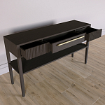 Дизайнерская Консоль с полкой и ящиком Primo Темный орех варинант исполнения - 6 | Loft Concept в Ульяновске