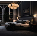 Люстра двухъярусная с текстурными овальными абажурами Splendor Palace Style варинант исполнения - 5 | Loft Concept в Ульяновске